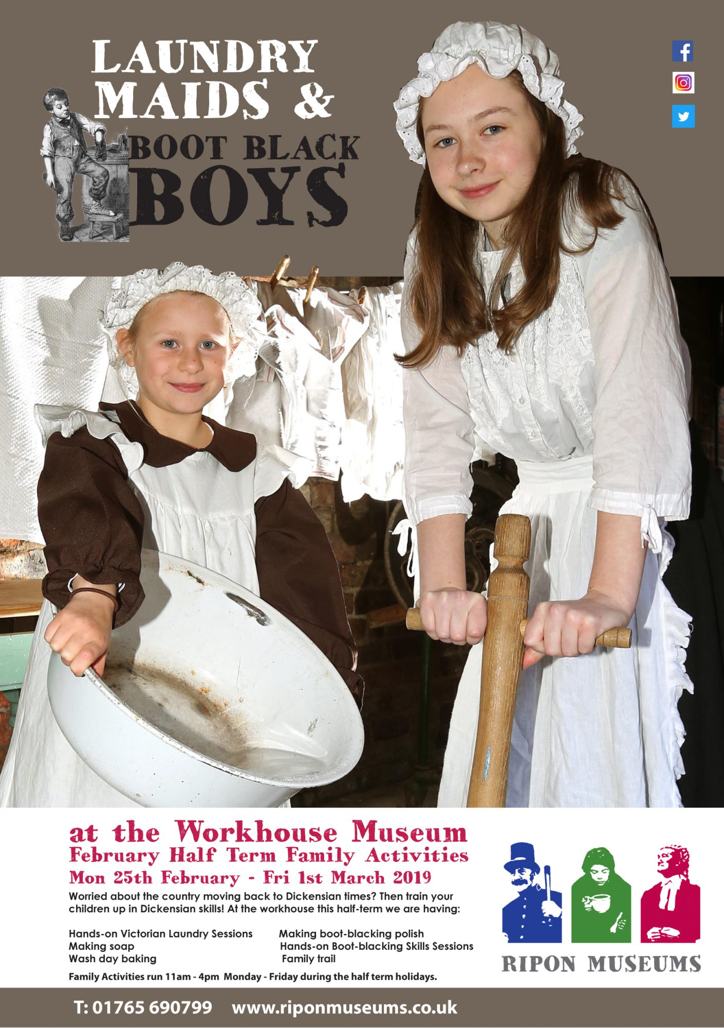 Laundry maids and boot black boys flyer