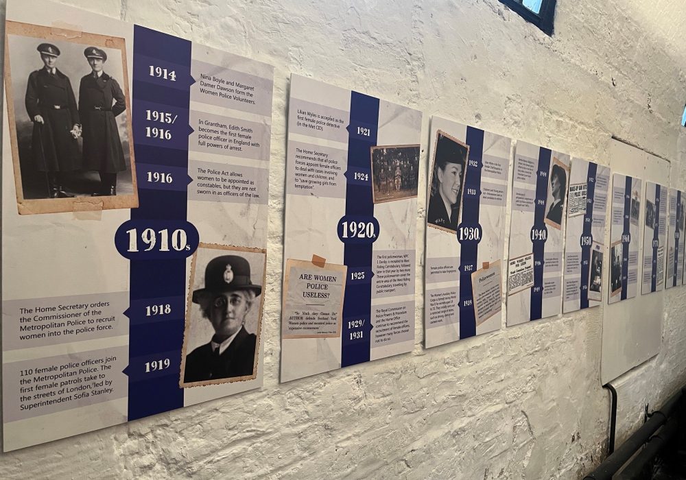 Women in Policing exhibition boards