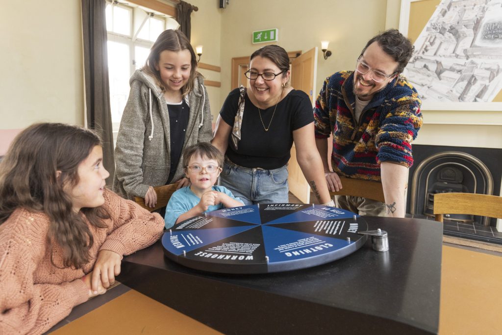 Family spin the wheel of shame